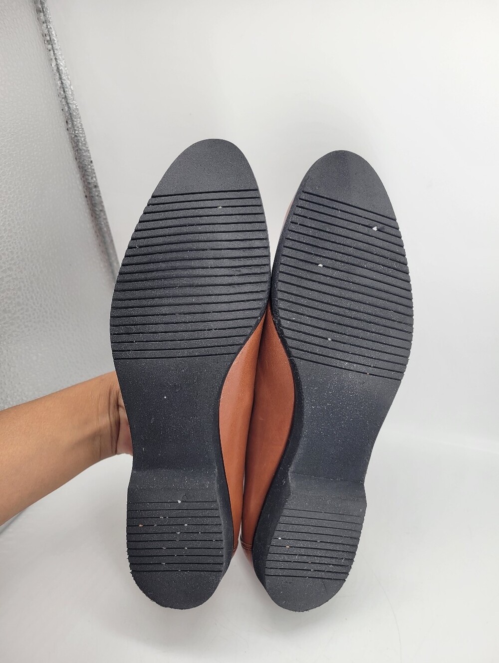 Salvatore Ferragamo Womens Loafers Cognac Brown Leather Tassel Flats Shoes 5.5 B - Picture 5 of 10
